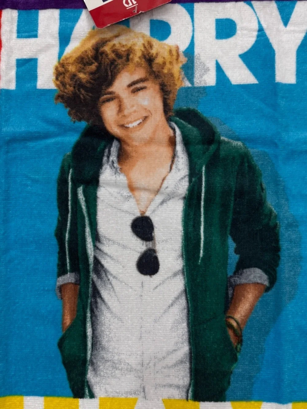 One Direction 2013 Beach Towel Harry Styles Liam Zayn Niall Louis 1D 28 x 58 New